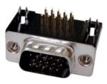 Βύσμα D-Sub 15 Pin (3x5) Αρσενικό Γωνιακό για PCB 110-HD-15P