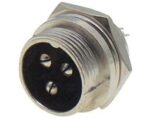 Βύσμα Μικροφώνου 3 Pin Αρσενικό για Panel Μεταλλικό LZ304