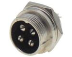 Βύσμα Μικροφώνου 4 Pin Αρσενικό για Panel Μεταλλικό LZ306