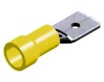 Ακροδέκτης Faston Ίσιος Αρσενικός 6.6mm για Καλώδιο έως 5mm² με Κίτρινη Μόνωση Ορείχαλκος F5-6.4V/8 01.036.0115