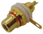 Βύσμα RCA Θηλυκό Επίχρυσο Κόκκινο για Panel TP2-022