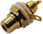 Βύσμα RCA Θηλυκό Επίχρυσο Μαύρο για Panel TP2-023