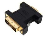 Adaptor DVI-I Dual Link 24+5 Pin Αρσενικό σε VGA Θηλυκό με Επίχρυσα Βύσματα Μαύρο