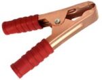 Κροκοδειλάκι 100Α, Μήκος 110mm, Άνοιγμα 32mm με Μόνωση Κόκκινο Krode AT-0028