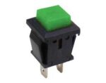 Πιεζοδιακόπτης Push ON SPST-NO, 1.5A/250VAC, 13x11mm Πράσινος PBS-15B