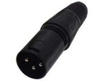 Βύσμα XLR 3 Pin Αρσενικό Καλωδίου Μεταλλικό Μαύρο JT2047