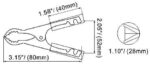 Κροκοδειλάκι Χαλκός 50Α, Μήκος 80mm, Άνοιγμα 28mm με Μόνωση Κόκκινο Krode AT-0132 - Image 2