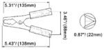 Κροκοδειλάκι 300Α, Μήκος 138mm, Άνοιγμα 22mm με Μόνωση Μαύρο Krode AT-0031 - Image 2