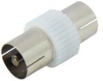 Adaptor Βύσμα Κεραίας TV Αρσενικό σε Θηλυκό Πλαστικό Λευκό YY2045B