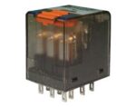 Ρελέ Ηλεκτρομαγνητικό 24VDC 10A 3 Επαφών N.C+N.O 11 Pin για Βάση Schrack PT370024