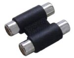 Adaptor 2x RCA Θηλυκά σε Θηλυκά Πλαστικό Μαύρο G048N
