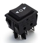 Διακόπτης Rocker (ON)-OFF-(ON) 6 Pin DP3T, 16A/250VAC, για Άνοιγμα 30.1x22.3mm PS8C-5-B1B30-7H-10