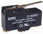 Τερματικός Διακόπτης SPDT με Έλασμα 52mm, 1.03N, 15Α 250VAC Suns AM-1702
