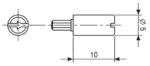 Αξονάκια Εξάγωνα PT10 για Trimmer Κίτρινα Piher 5012 - Image 2