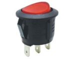 Διακόπτης Rocker OFF-ON 3P SPDT 10A/250VAC Φωτιζόμενος Κόκκινος Φ23mm Soken RK2-13C - Image 2