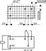 Ρελέ Ηλεκτρομαγνητικό 24VDC 12A 1 Επαφής N.O+N.C 5 Pin για PCB Schrack RT114024 - Image 3