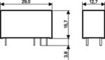 Ρελέ Ηλεκτρομαγνητικό 24VDC 12A 1 Επαφής N.O+N.C 5 Pin για PCB Schrack RT114024 - Image 4