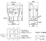 Διακόπτης Rocker OFF-ON 6 Pin SPST x2, Φωτιζόμενος Πράσινος & Πορτοκαλί 16A/250VAC, για Άνοιγμα 30x22mm Rleil RL2-521/N - Image 2