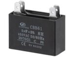 Πυκνωτής Μονίμου Λειτουργίας Μοτέρ 5μF 450V Faston CBB61