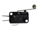 Microswitch Snap Action με Έλασμα 25mm και Ροδάκι, SPDT 15A/250VAC, Faston C&H V-156-1C25