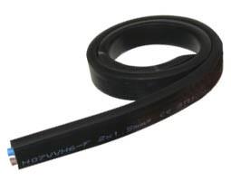 498957-o1.jpg Ηλεκτρολογικό Καλώδιο H07VVH6-F 2x1.5mm² Εύκαμπτο Πλακέ Μαύρο 1m Top 02.026.0486 - Image 1