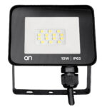 ON Nightled 10 Προβολέας LED 10W 850lm IP65 Φυσικό Λευκό 4000K Μαύρος 23.8756.11