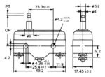 Τερματικός Διακόπτης SPDT με Άξονα 13mm, 3.43Ν, 15A/250VAC IP63 C&H Z-15GS-B - Image 2