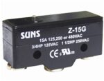 Τερματικός Διακόπτης SPDT με Άξονα 2mm, 3.43Ν, 15A/250VAC IP63 Suns Z-15G
