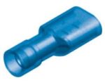 Ακροδέκτης Faston Ίσιος Θηλυκός 6.6mm για Καλώδιο έως 2.5mm² με Μπλε Πλήρης Μόνωση Nylon F2-6.4VF/8