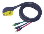 Καλώδιο Scart Αρσενικό σε RGB 3x RCA Αρσενικά Χαλκός 1.5m Μαύρο