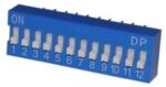 Dip Switch 12 Επαφών OFF-ON, 31.9x27.94mm, Βήμα 2.54mm για PCB DFT DS-12P