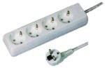 Πολύπριζο 4 Θέσεων, Καλώδιο 1.5m 3x1.5mm² Λευκό G04