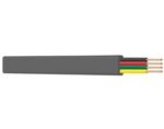 Τηλεφωνικό Καλώδιο Flat 4x0.12mm Καθαρός Χαλκός Μαύρο HEC428 1m