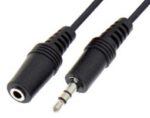 Καλώδιο 3.5mm Stereo Αρσενικό σε Θηλυκό 5m Μαύρο Victronic T1902-003