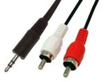 Καλώδιο 3.5mm Stereo Αρσενικό σε 2x RCA 1.5m Μαύρο XJ-Q010