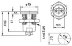 Διακόπτης με Κλειδί OFF-ON 90°, 2 Θέσεων 2 Pin SPST, 0.5A/250VAC, Φ12mm Ultimax NS1052 - Image 2