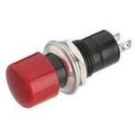 Πιεζοδιακόπτης OFF-ΟΝ 2 Pin SPST, Φ12mm Κόκκινος Ultimax PB301A