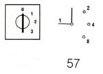 Περιστροφικός Διακόπτης Επιλογής 0-1-2-3, 20A 52x52mm E9-20A-57 - Image 2
