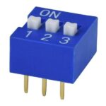 Dip Switch 3 Επαφών OFF-ON, 9.2x9.7mm, Βήμα 2.54mm για PCB ECE EDG103