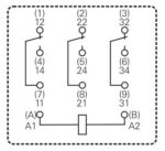 Ρελέ Ηλεκτρομαγνητικό 24VDC 16A 3 Επαφών N.O+N.C. 11 Pin για Βάση RM703024 SCHRACK - Image 2