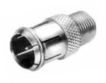 Adaptor F Quick Αρσενικό σε F Θηλυκό Μεταλλικό Ultimax V7236