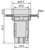 Πιεζοδιακόπτης Push ON ή OFF SPST NO+NC, Φ22mm Πράσινος Xindali EA135 - Image 4