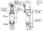 Τερματικός Διακόπτης SPDT με Άξονα 40mm & Ροδάκι, 5.88N, 10A/250VAC IP65 Suns AZ8104 - Image 2