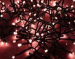 Χριστουγεννιάτικα Λαμπάκια LED Κόκκινα 100 τεμ. με Πράσινο Καλώδιο και Χειριστήριο 8 Λειτουργιών 5m 230V 02.002.0236