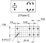 Ρελέ Ηλεκτρομαγνητικό 12VDC 8A 2 Επαφών N.C+N.O 8 Pin για PCB Hongfa HF115FK/12-2Z4T - Image 3