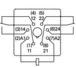 Ρελέ Ηλεκτρομαγνητικό 12VDC 10A 2 Επαφών N.C+N.O 8 Pin Λυχνίας Schrack MT221012 - Image 2