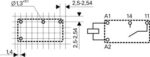 Ρελέ Ηλεκτρομαγνητικό 24VDC 6A 1 Επαφής N.O 4 Pin για PCB Schrack RE030024 /034024 - Image 3