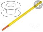 Καλώδιο Πολύκλωνο Συνδεσμολογίας 0.35mm, Χαλκός, Κίτρινη Μόνωση 200m BQ Cable LGY0.35-YL
