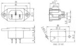 Βύσμα Ρεύματος 3 Pin C14 για Panel Faston 220VAC 10A ST-A01-002L - Image 2