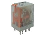 Ρελέ Ηλεκτρομαγνητικό 12VAC 12A 2 Επαφών N.O+N.C 8 Pin με LED, Βάσης Asiaon RMI